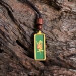 Hand-painted Purple Bauhinia Amulet for Protection Against Curses - Copper Alloy Pendant with Five Colors Runes for Prosperity and Stability - Image 7